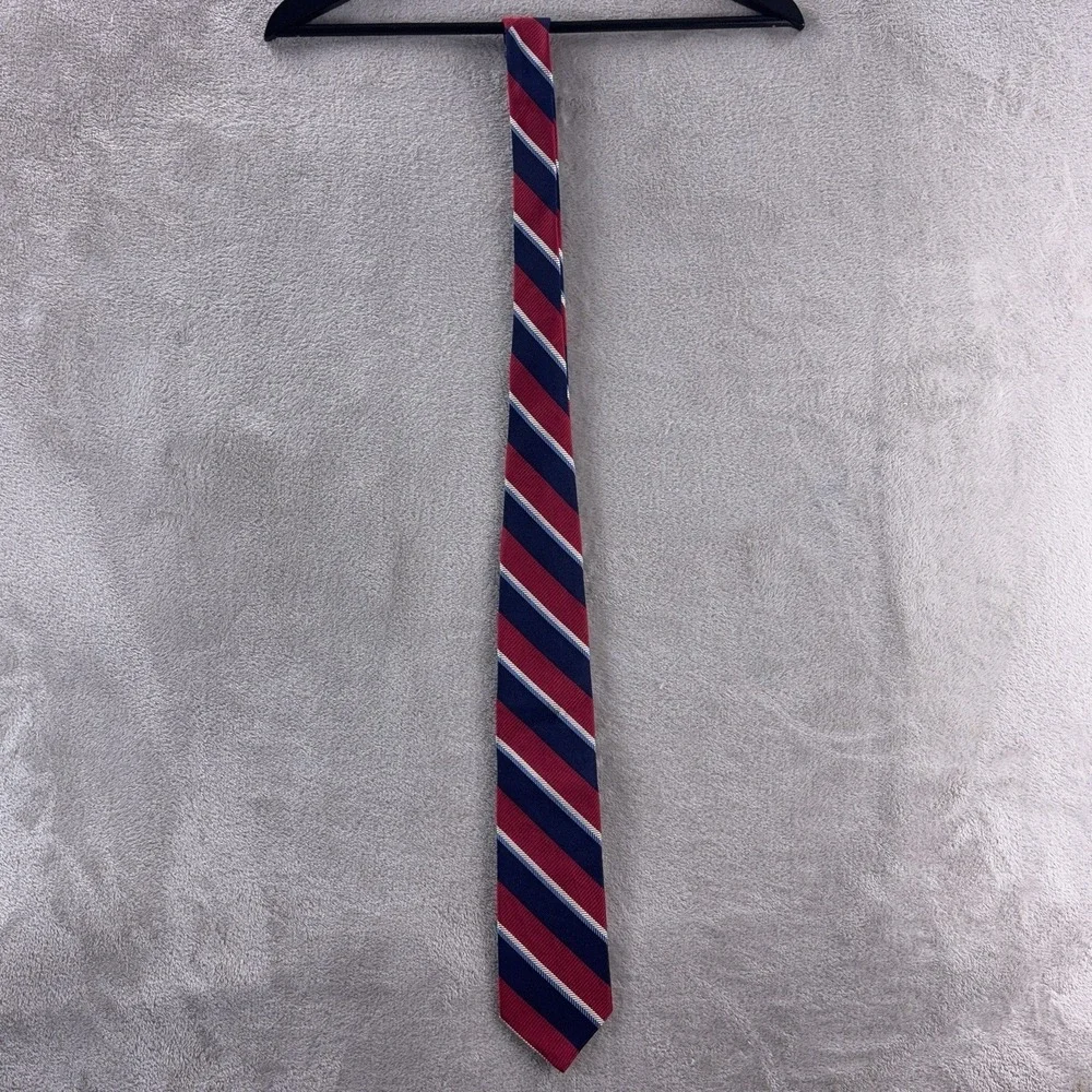 Brooks‎ Brothers Necktie Mens Red Blue Repp Stripe Silk Classic Regimental USA